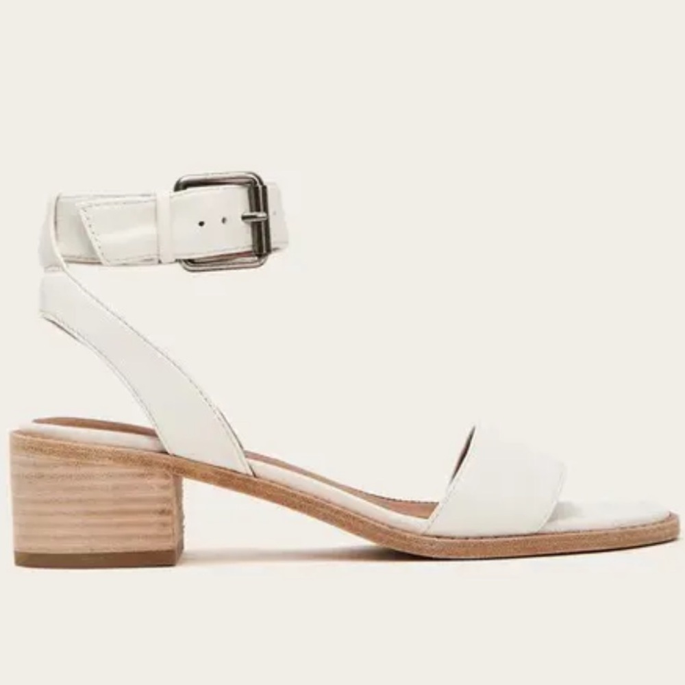 Frye Cindy white leather sandals size 8.5 worn once - Picture 2 of 6